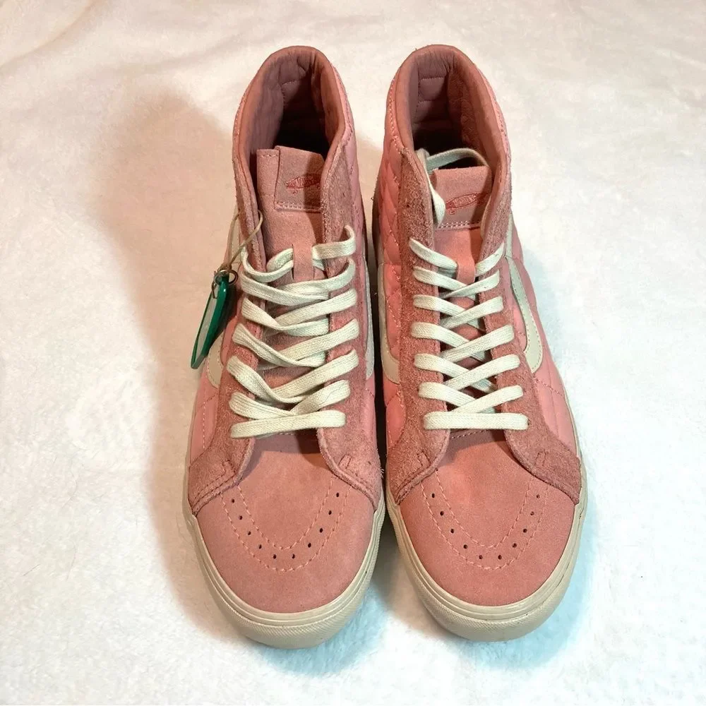 JFG x Vans Sk8 Hi-Reissue Platform LX Coral Almond NWT NWOB Pink Cream Sz 12